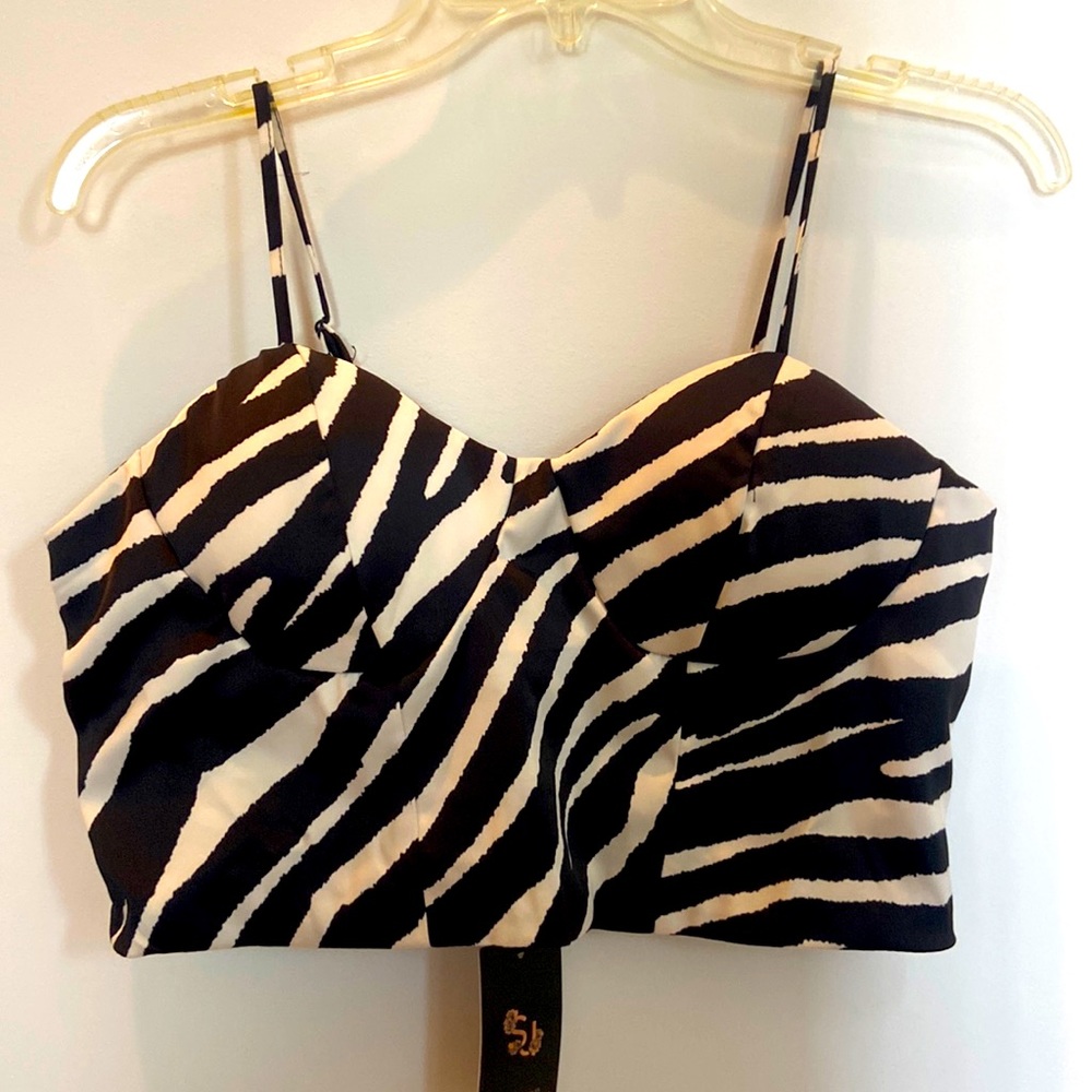 Sincerely Jules Zebra Crop Tank